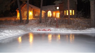 Front yard rink is better than backyard rink