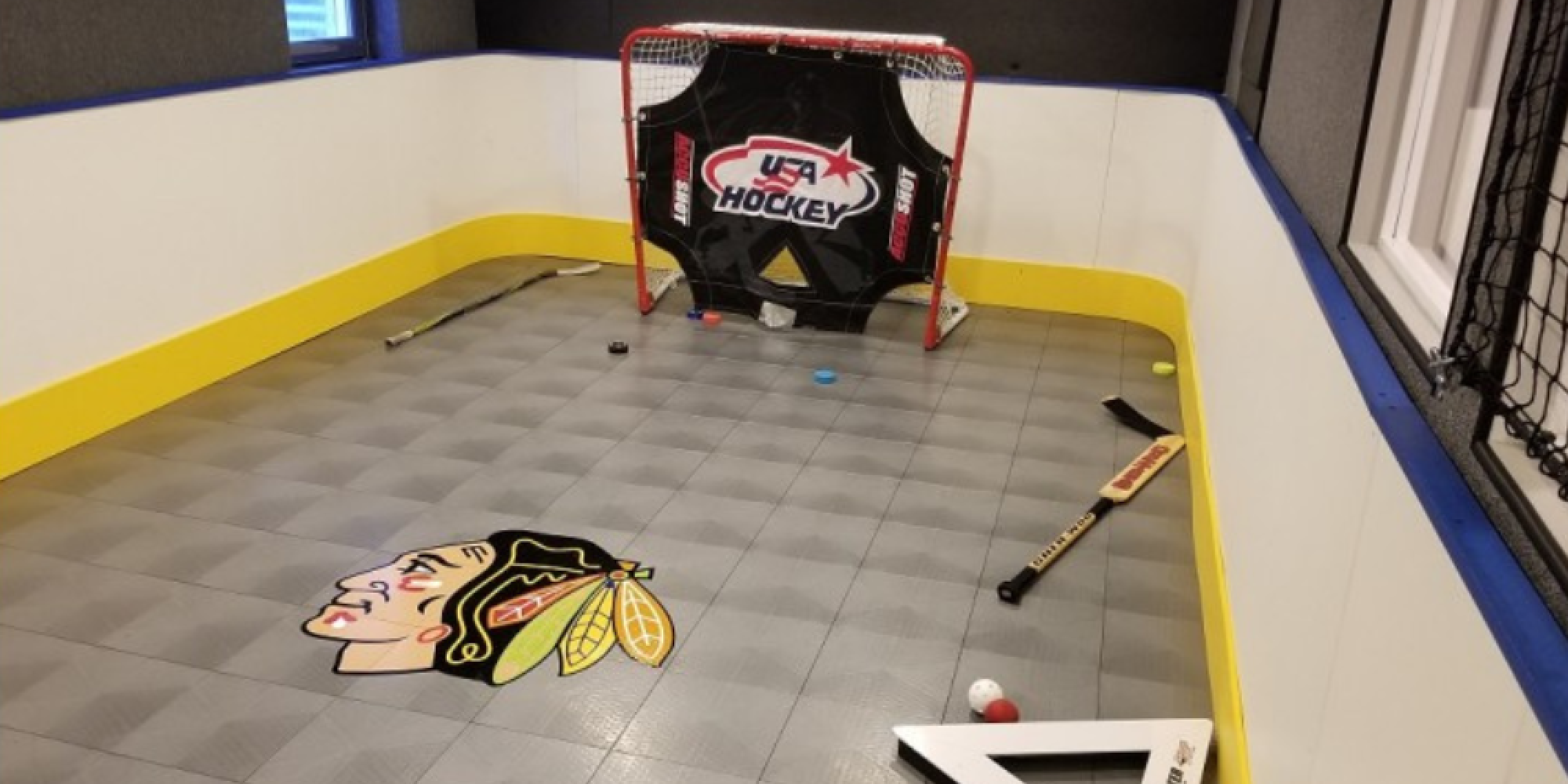 Basement Hockey Room